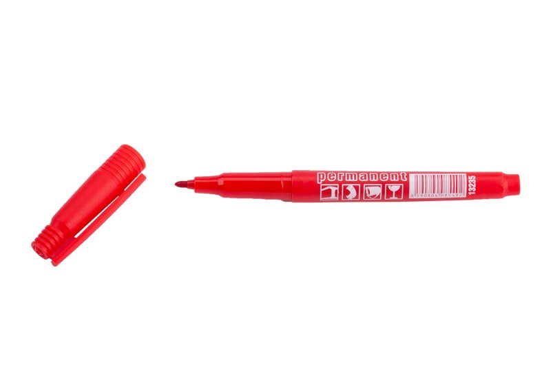 Značkovač permanentní (fix) červený WESTBERG 137mm jemný hrot