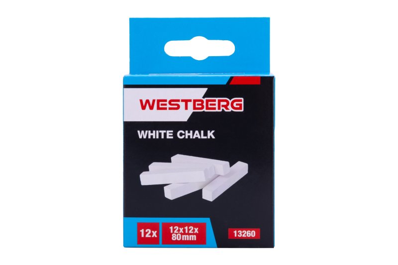 Křída bílá WESTBERG 12x12x80mm, sada 12ks