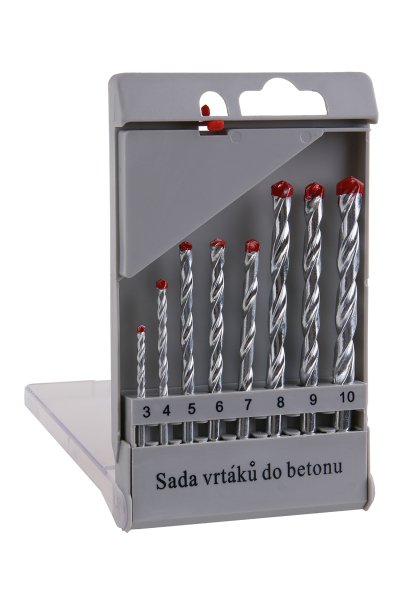 Sada vidiových vrtáků WESTBERG 8ks 3-10mm,PVC
