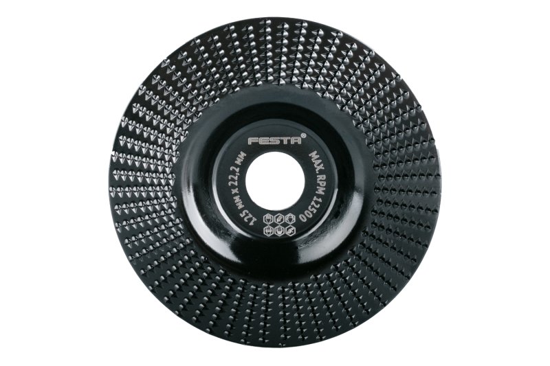 Rašplový kotouč plochý FESTA jemný 125x22.2mm