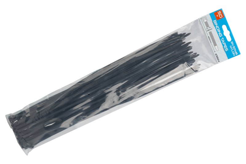 Pásky vázací 400x4.8mm 50ks černá