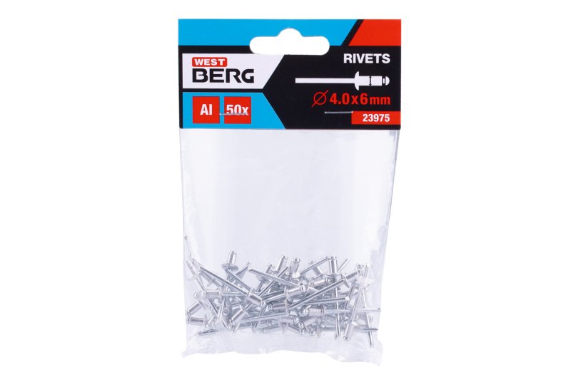 Nýty WESTBERG  ALU 4.0x6mm 50ks