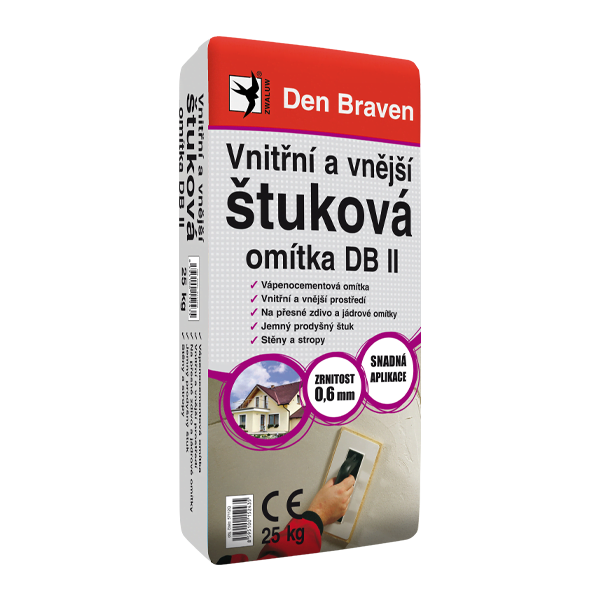 Vnitřní a vnější štuková omítka DB II 25kg