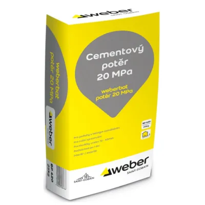 Jemný potěr weberbat 20 MPa 25 kg