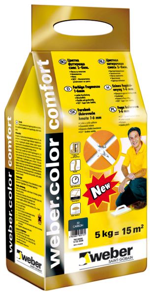 Spárovací tmel webercolor comfort 5 kg barevná