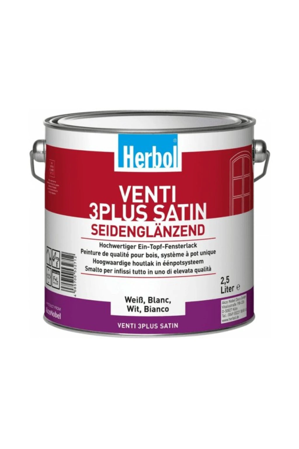 Herbol Venti 3Plus Satin bílý 0,75 a 2,5L
