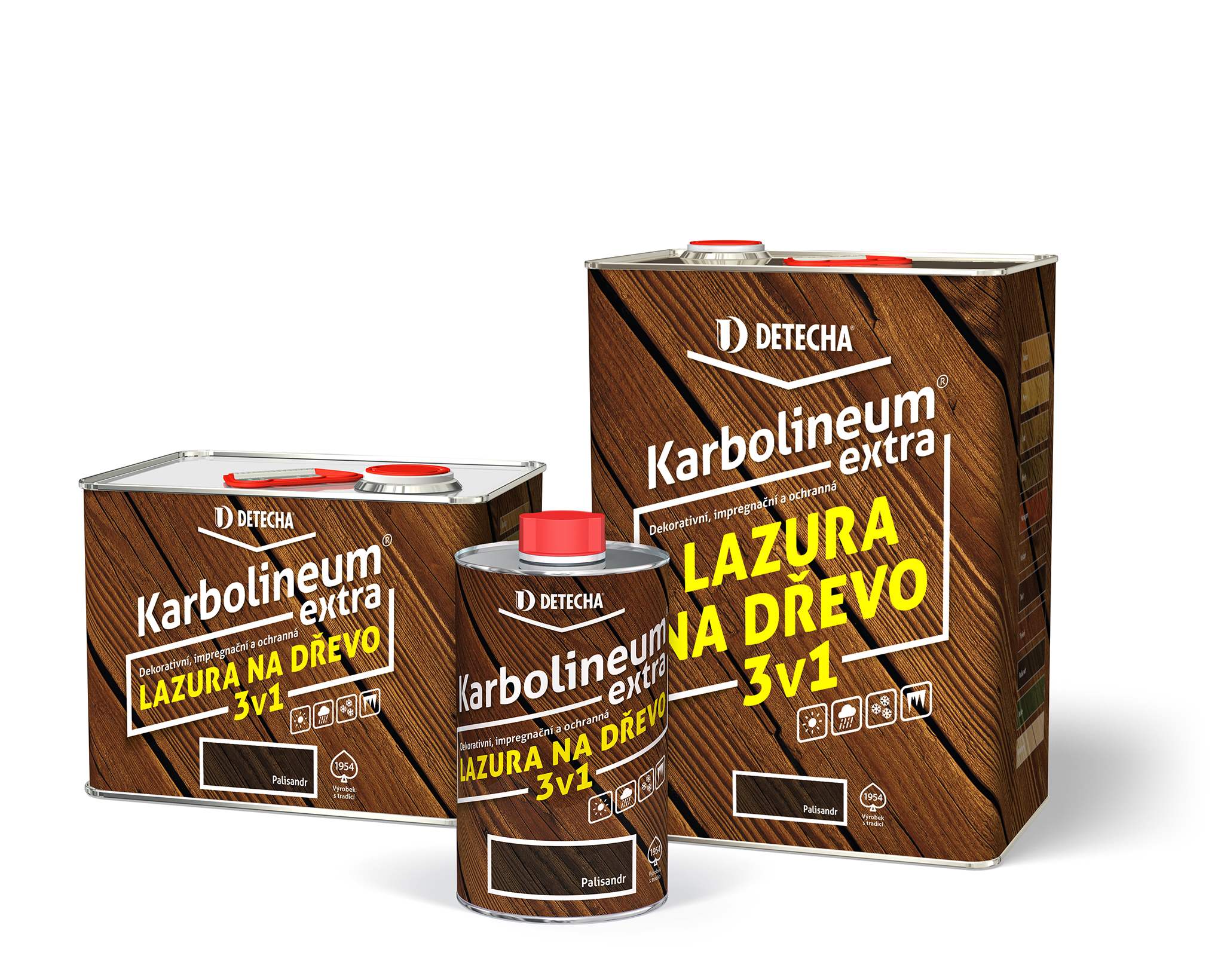 Detecha Karbolineum extra lazura na dřevo 3v1  0,7 - 3,5 - 8kg