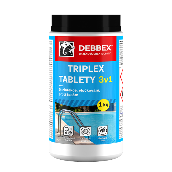Cranit Triplex tablety – dezinfekce, proti řasám, vločkování