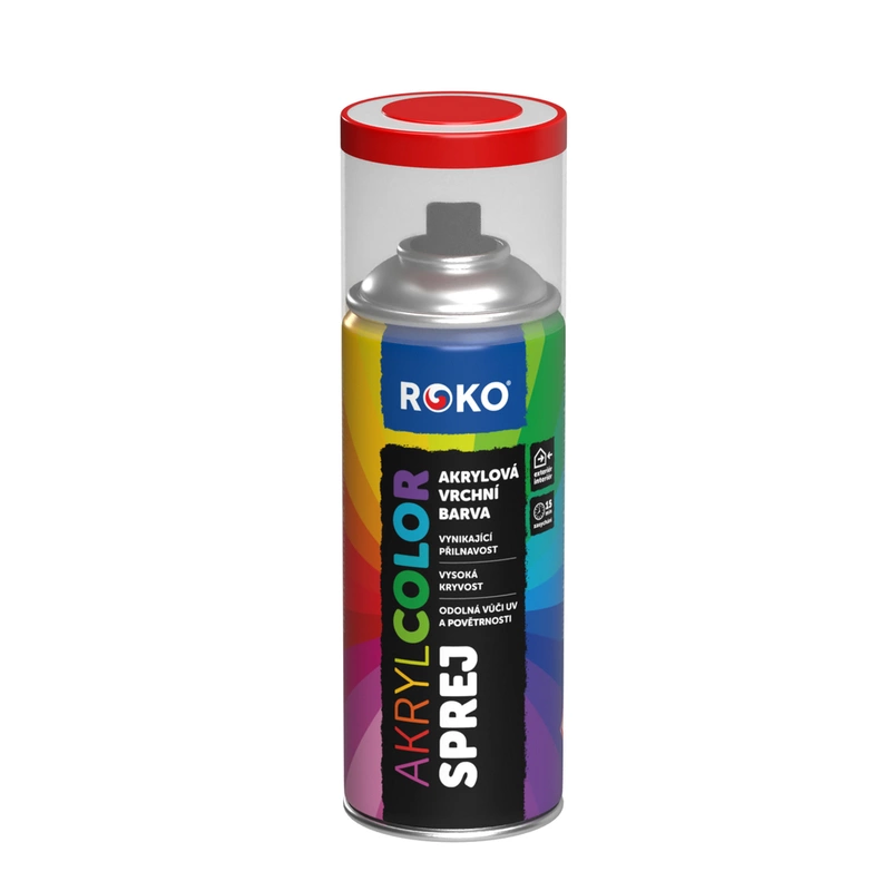 ROKO AKRYCOLOR SPREJ - RAL 3020 (dopravní červená)