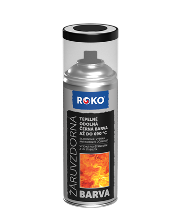 Žáruvzdorná barva do 690 °C sprej 400 ml stříbrná
